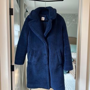 Navy Blue Teddy Bear Jacket